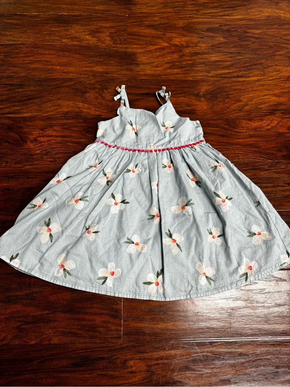 Girls Floral Sundress - Light Blue